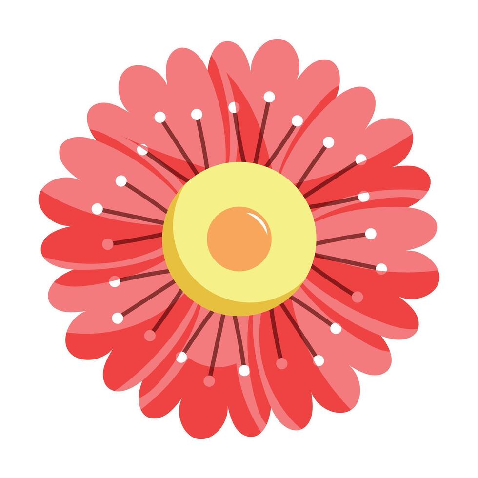 Hand drawn spring flower isolated illustration on white vector