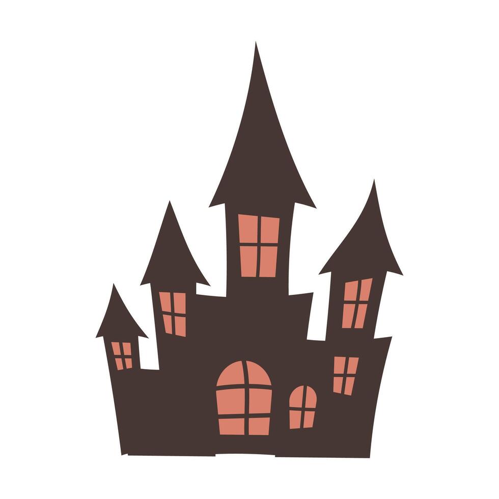 A haunted house silhouette for Halloween vector