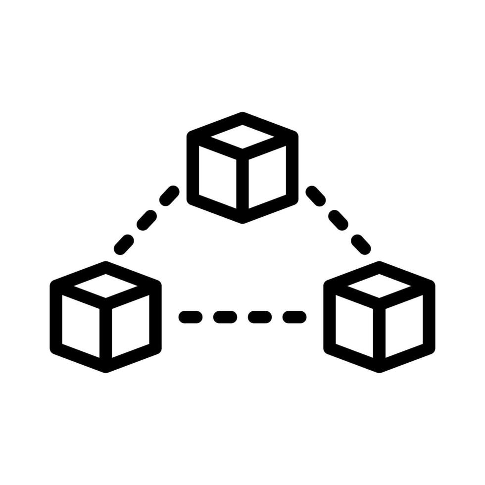 Blockchain Technology Network Icon vector
