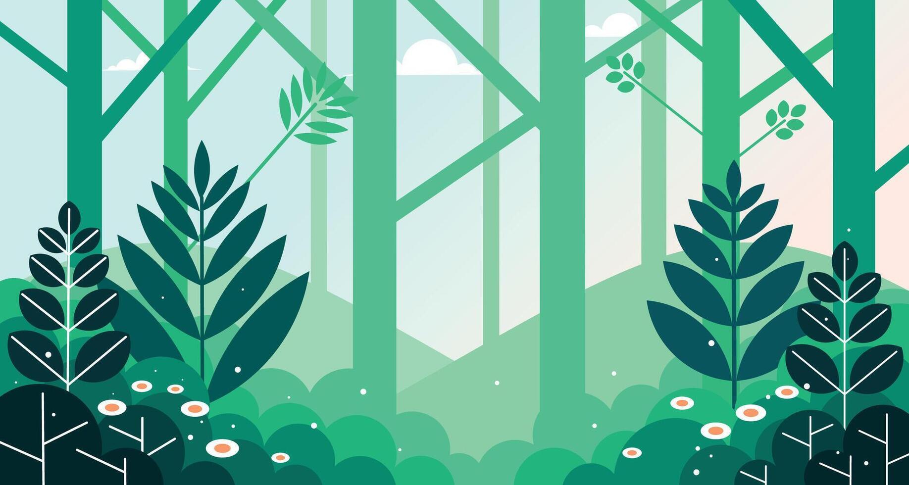 Jungle Green Background vector