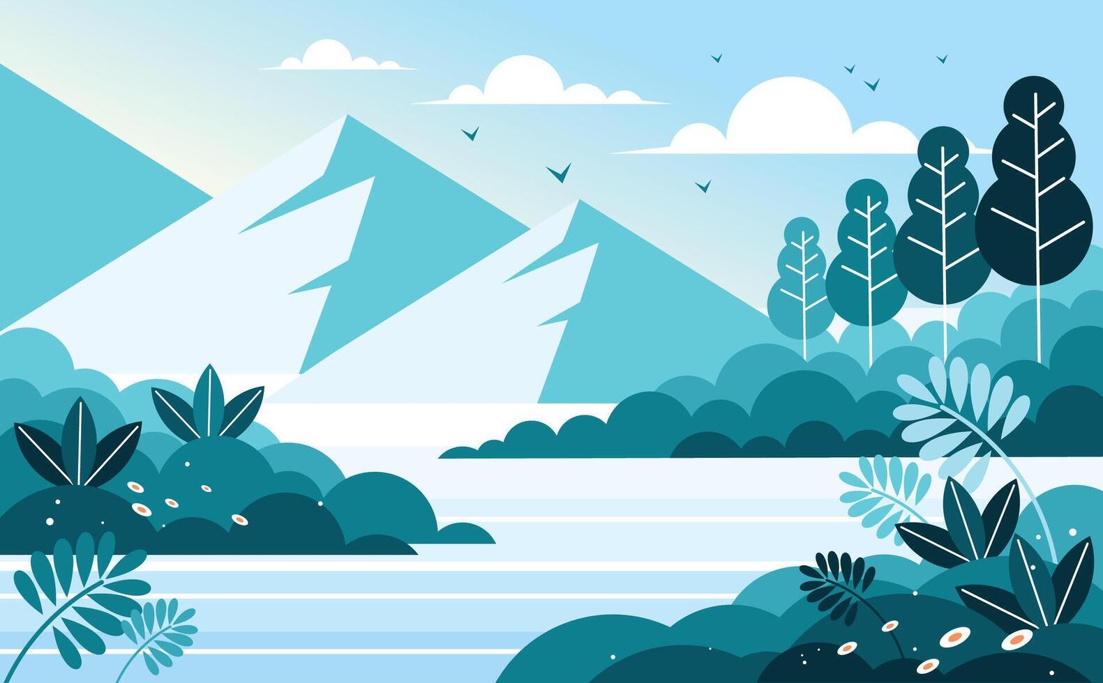 Lake Nature Blue Mountain vector