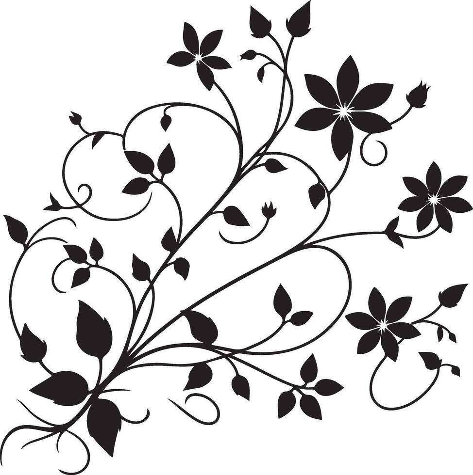 Beautiful tree branch with birds silhouette background vector