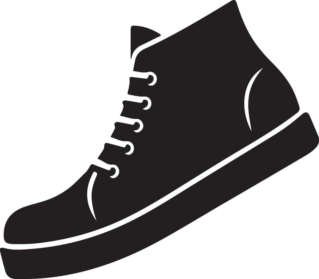Silhouette Shoe Graphic Isolated As A Solid Image vector