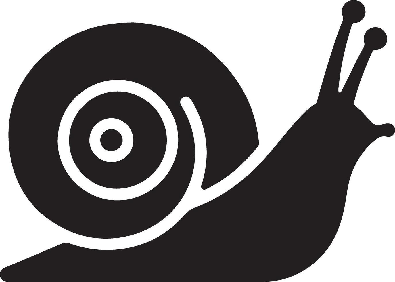 Cute snail line art illustration vector