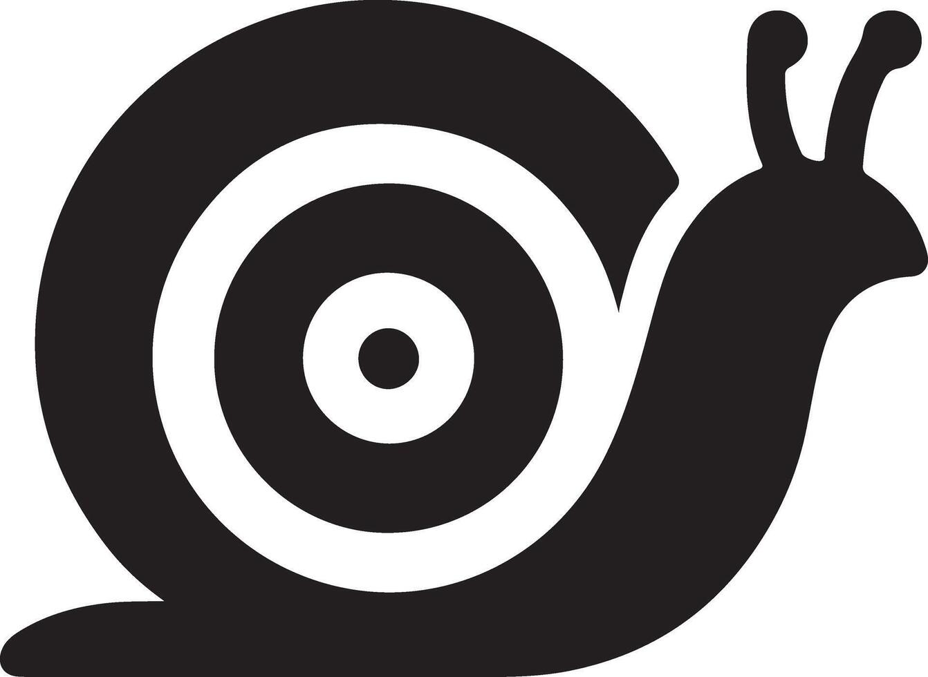 snail silhouette logo icon designs vector