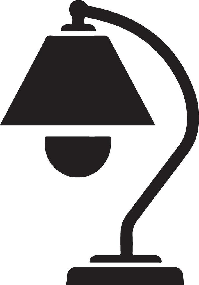 silhouette of a chair and table lamp vector