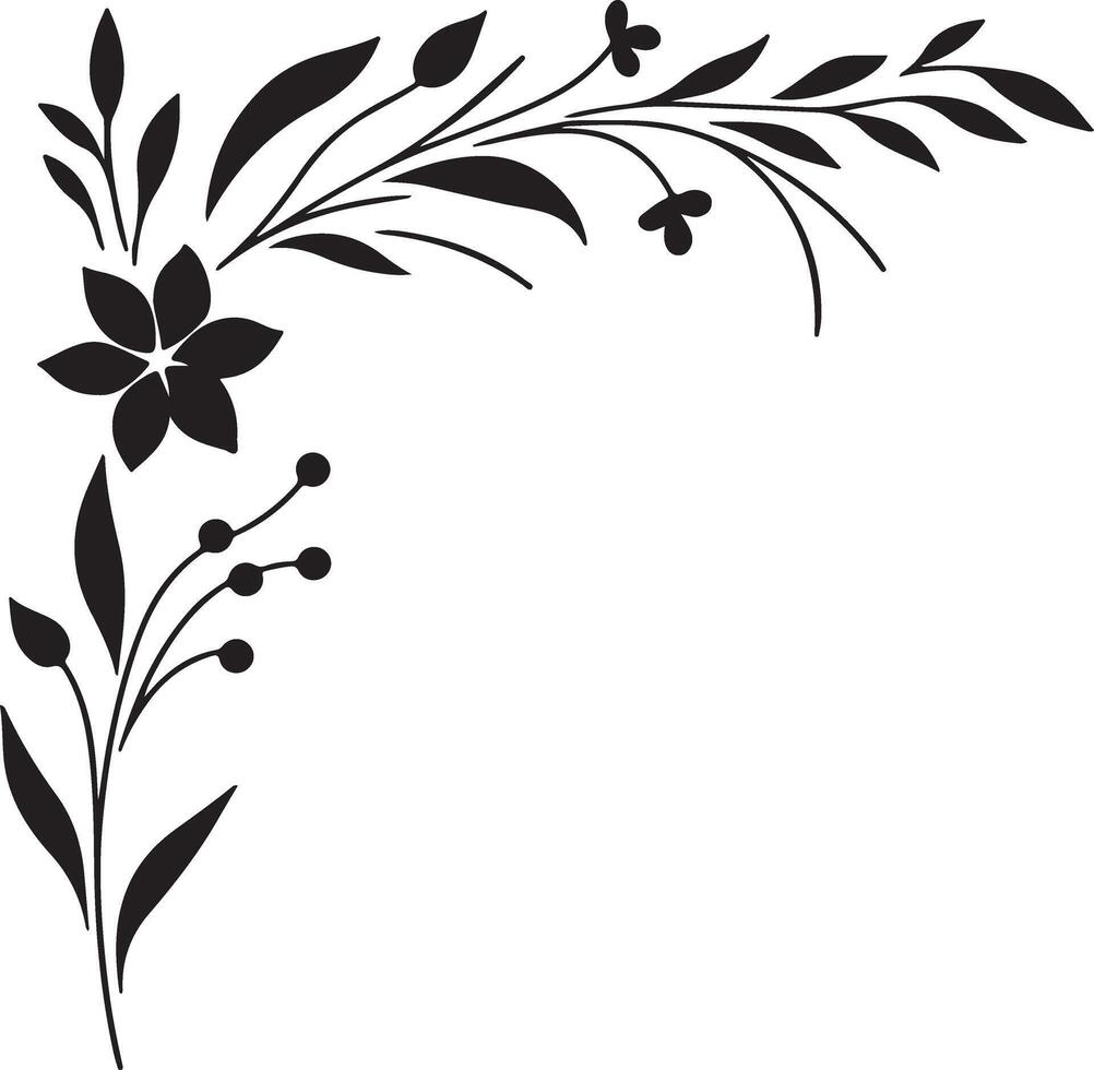 Flower corner Enclosure. Floral Pattern vector