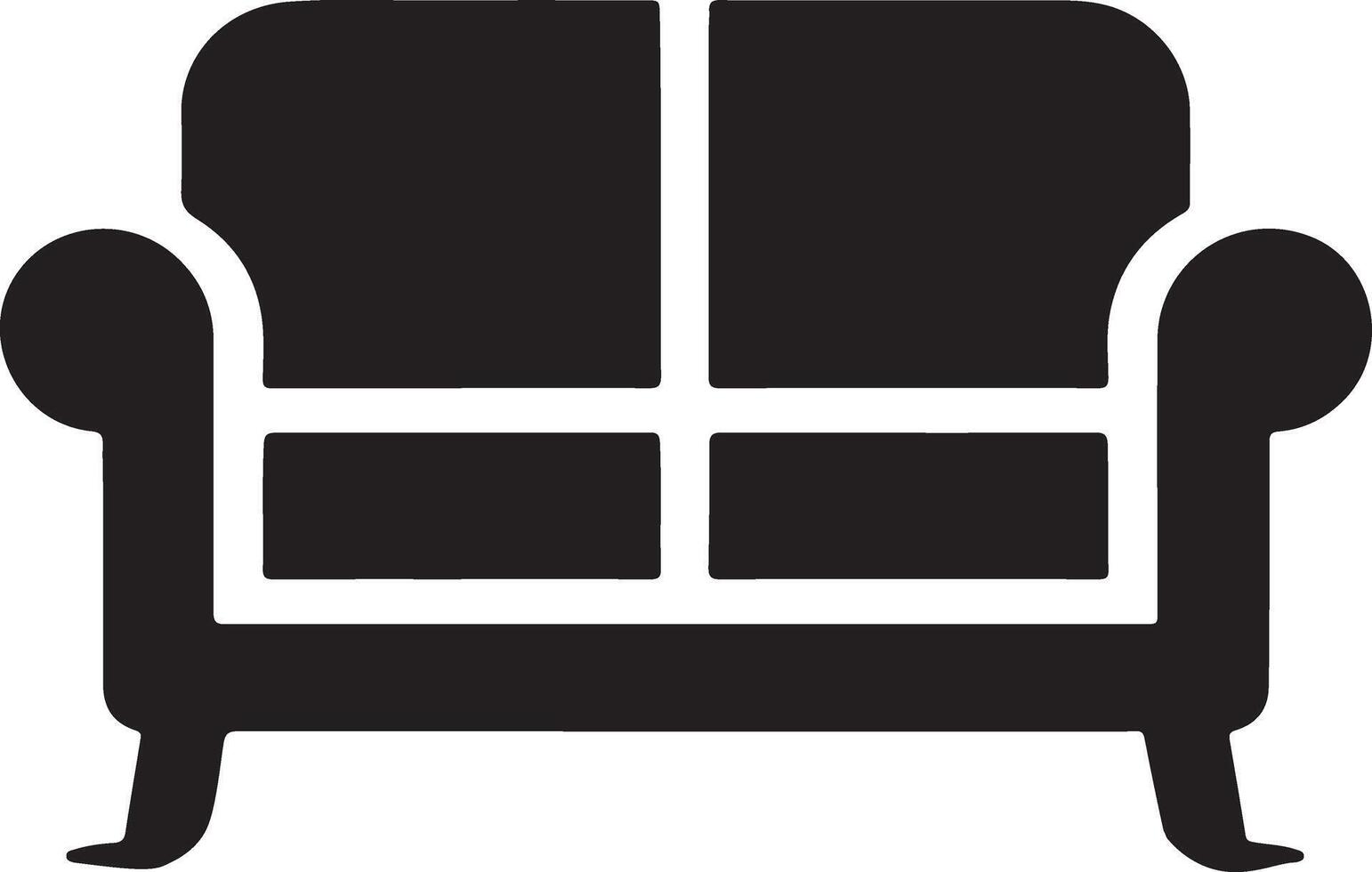 sectional sofa line art silhouette illustration vector