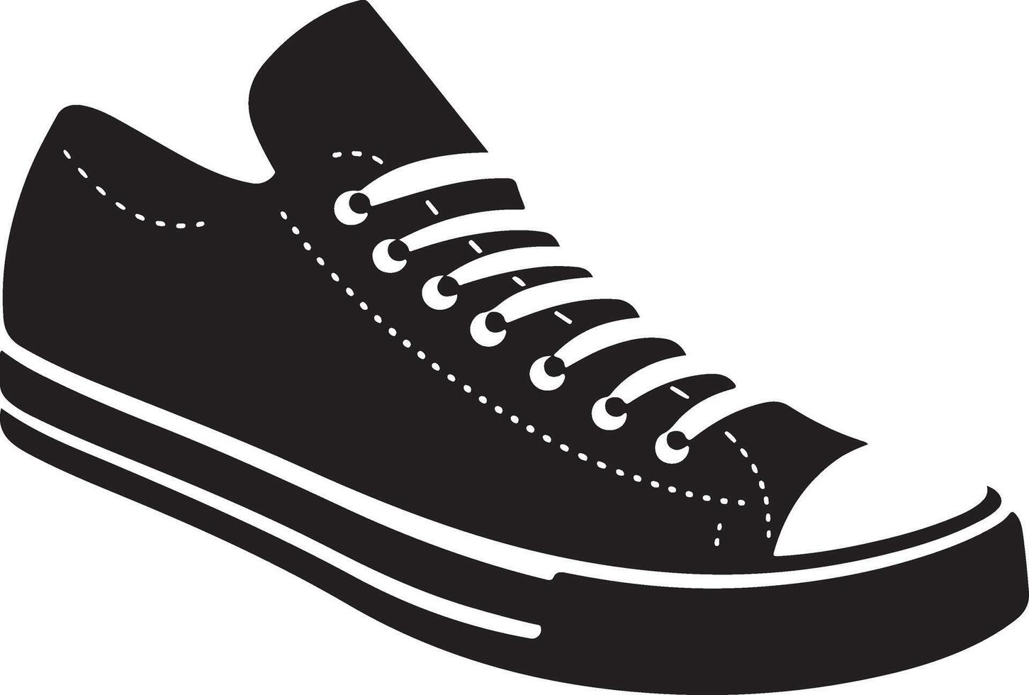 Running Shoe Silhouette Stock Illustration vector