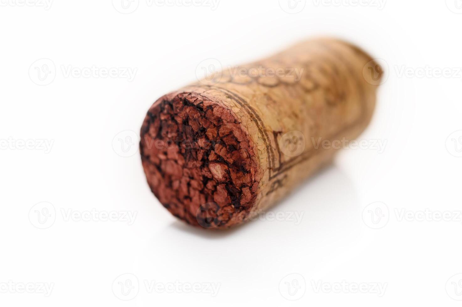 wine cork isolated on white background photo