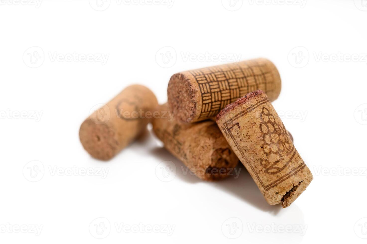 wine cork isolated on white background photo