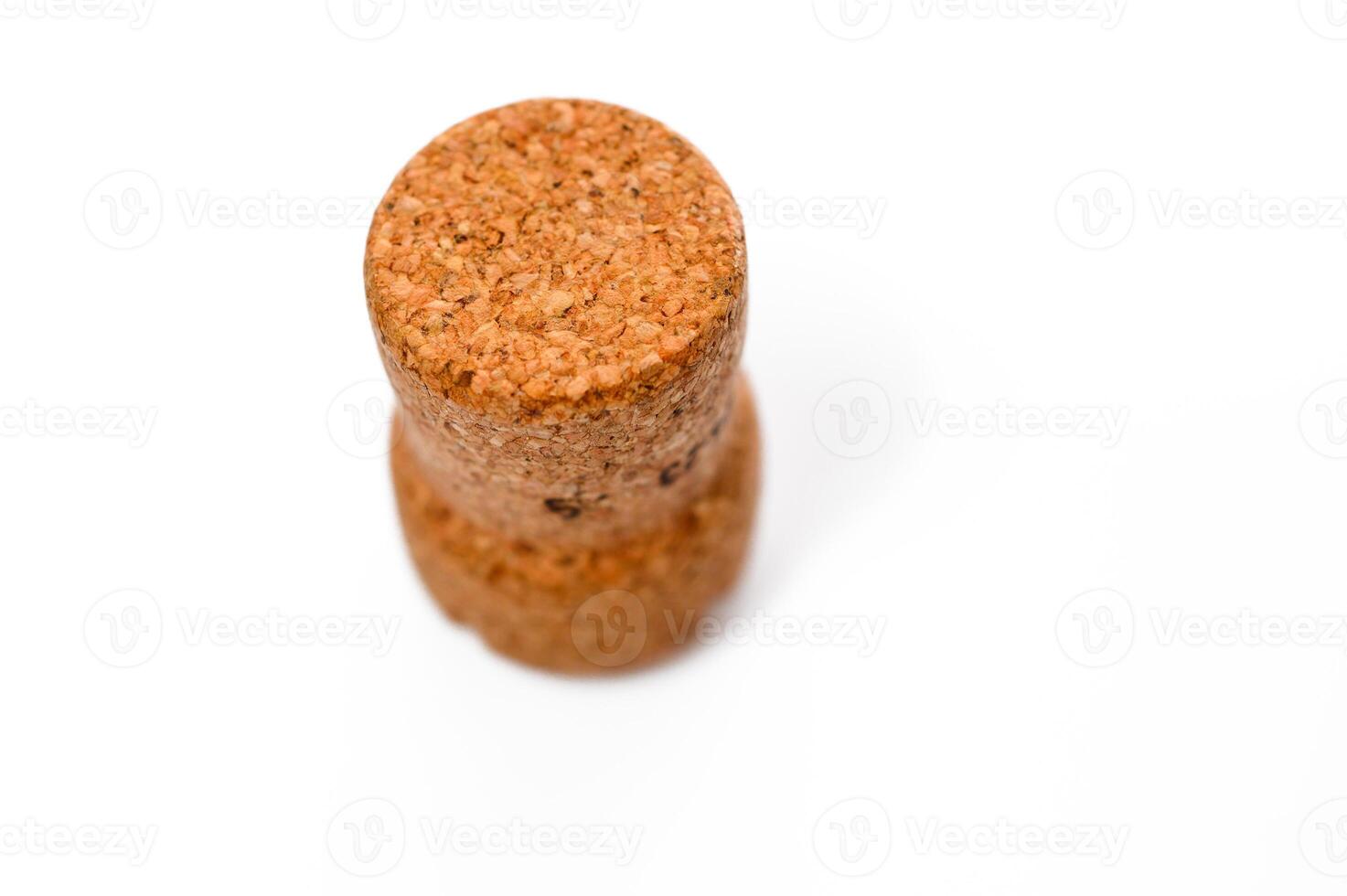 A single champagne cork isolated on a white background photo