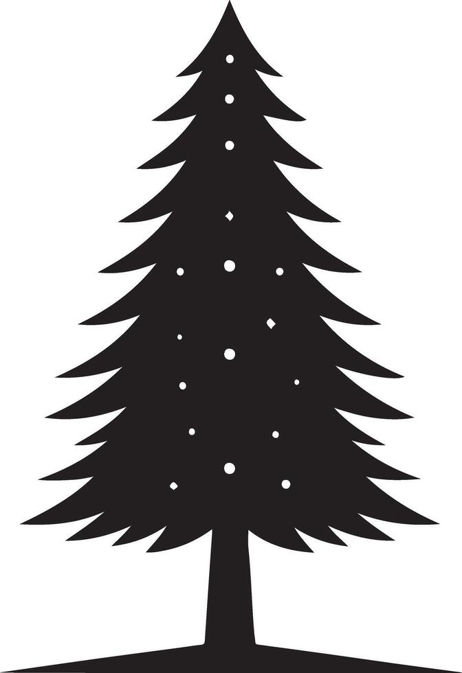 Christmas tree silhouette design vector
