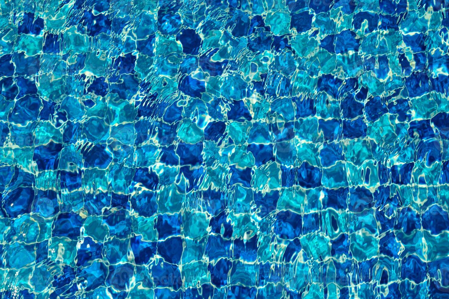 Swimming Pool Surface With Light Reflection and Water Ripple Patterns photo