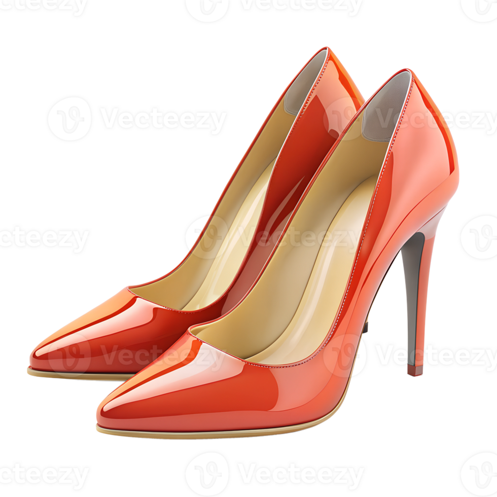 3d rendering style of Stiletto heels, isometric, isolated on transparent background png