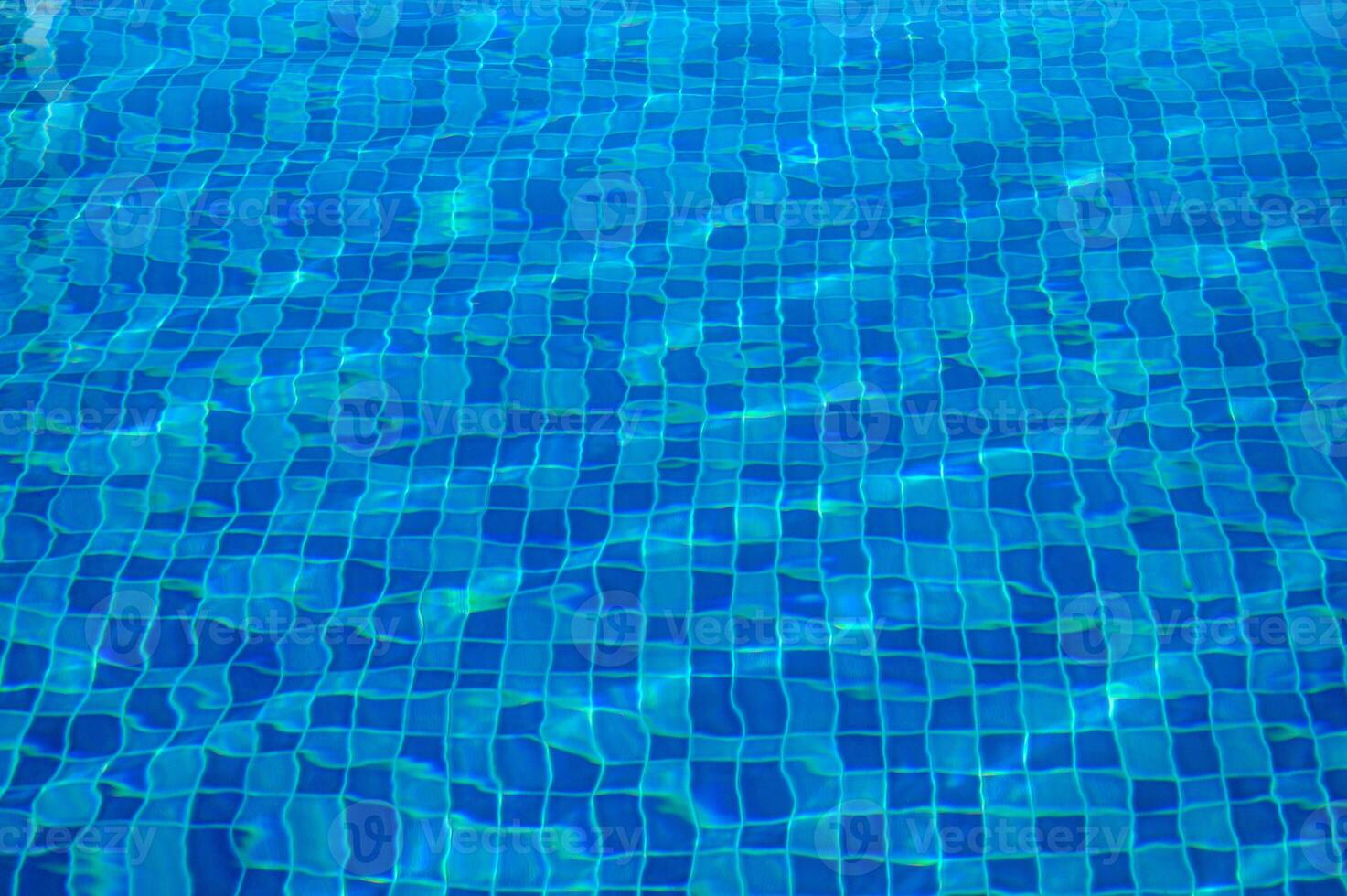 Abstract view of bottom caustics of swimming pool with ripple and flow on water surface. photo