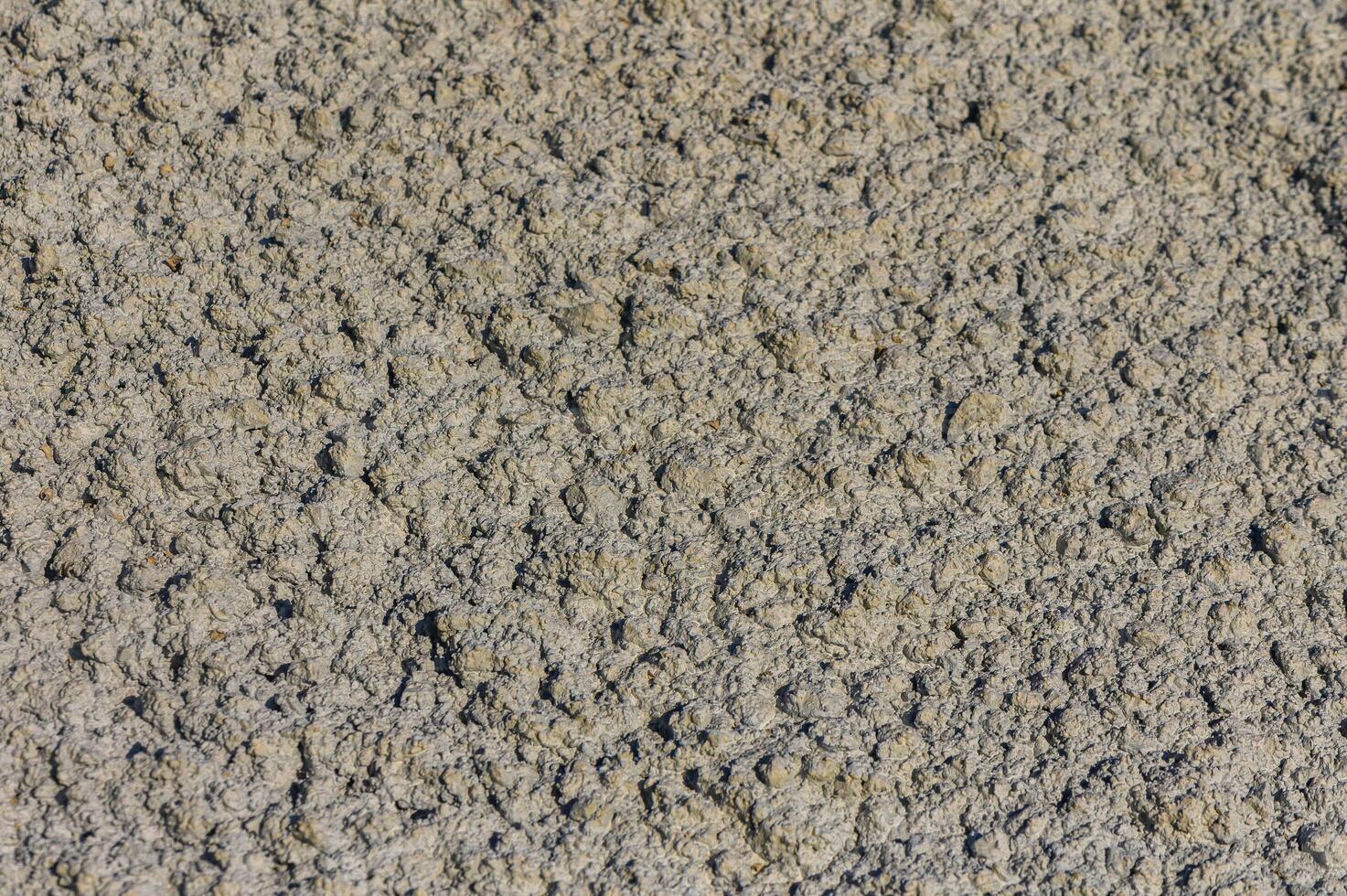 remains of hardened concrete at a construction site photo