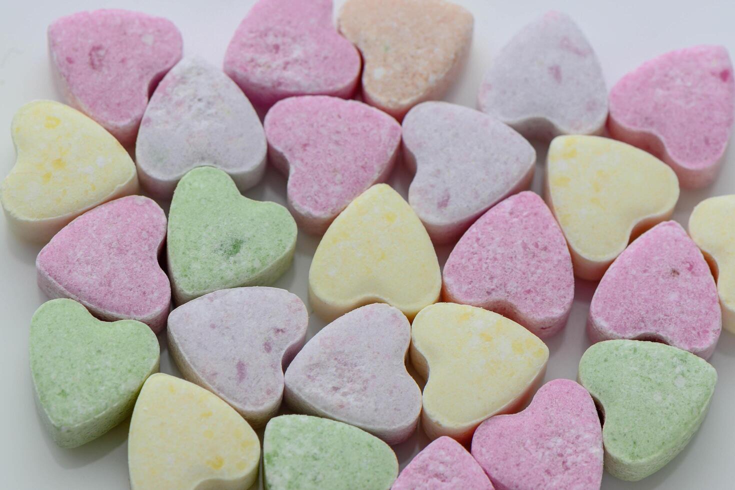 Pastel candy conversation hearts background for Valentine's Day - love photo