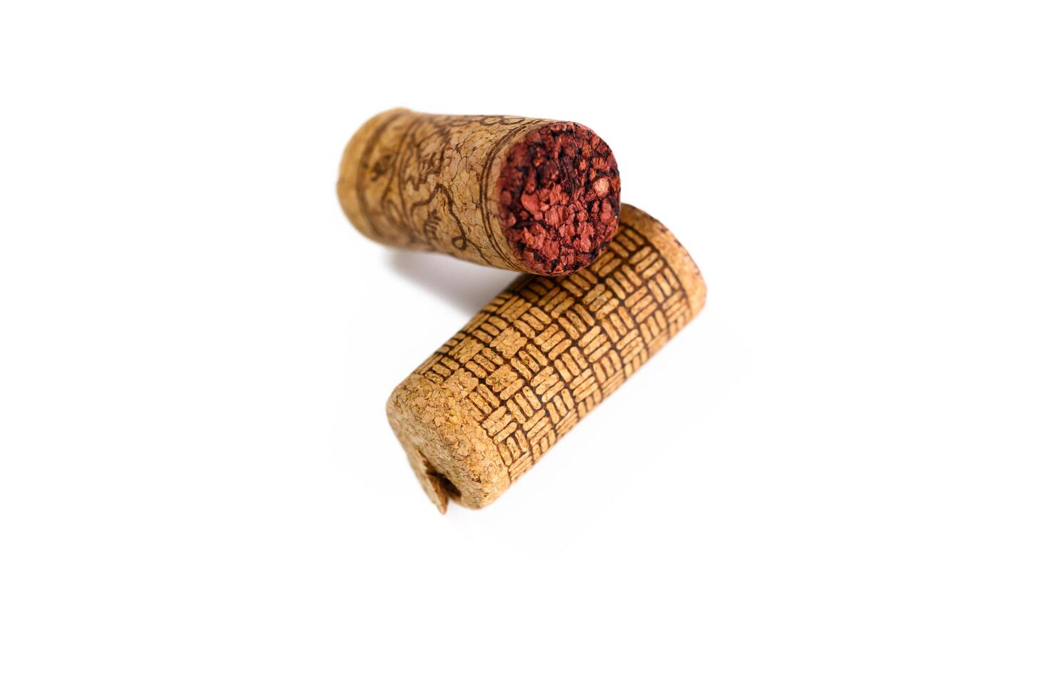 wine corks isolated on white photo