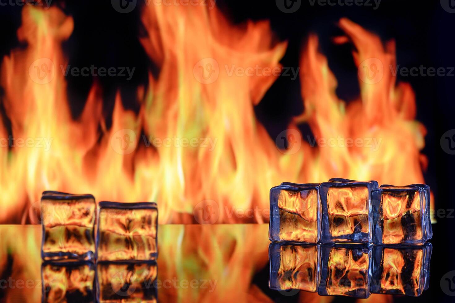 symbolizing the paradox of fire and ice photo