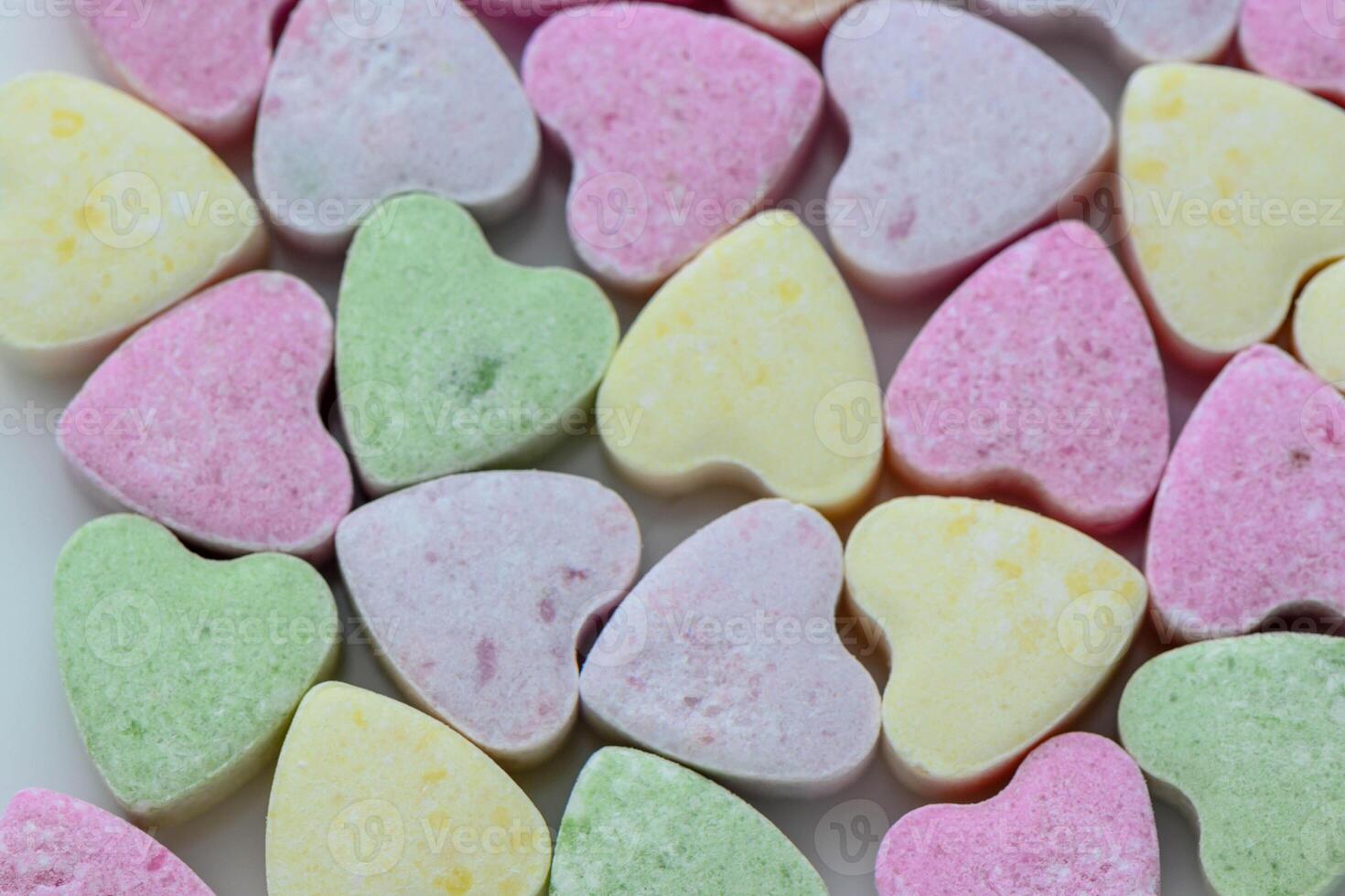 Pastel candy conversation hearts background for Valentine's Day - love photo