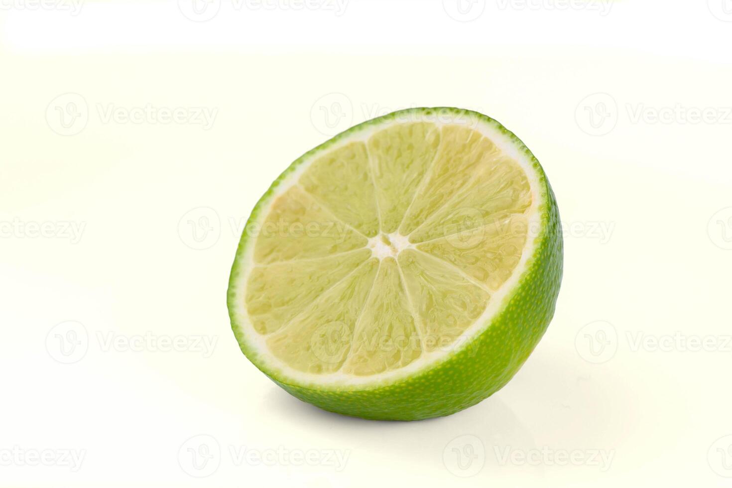 lime slice isolated on white photo