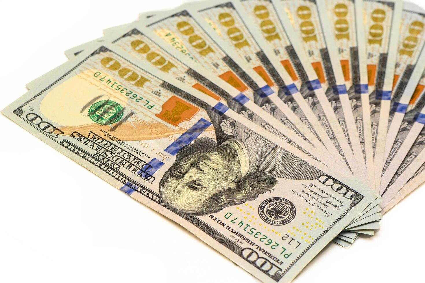 Directly above shot of paper currencies on table photo