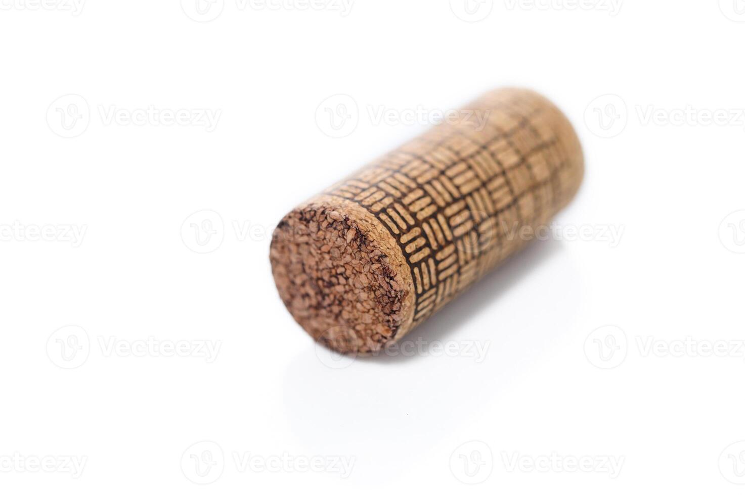 wine cork isolated on white background photo