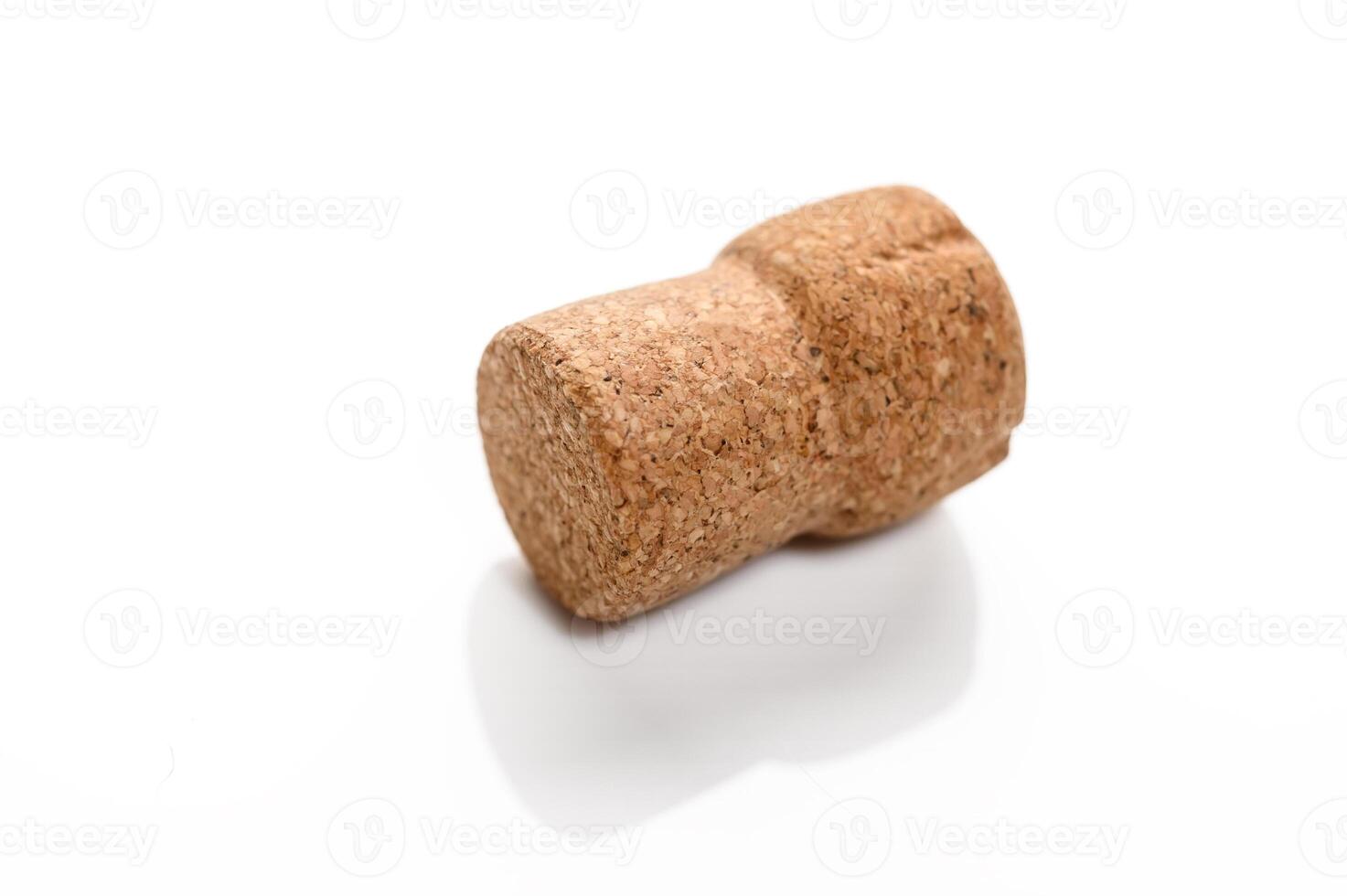 Cork from champagne bottle, isolated on the white background photo