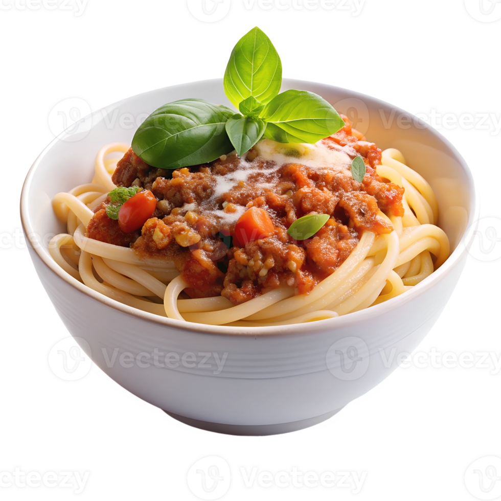 pasta alla bolognese isolated on a transparent background png