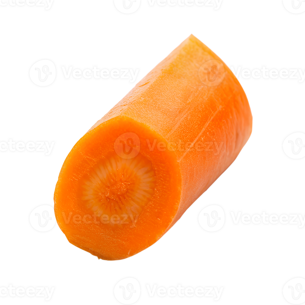 slice of carrot isolated on a translucent background png