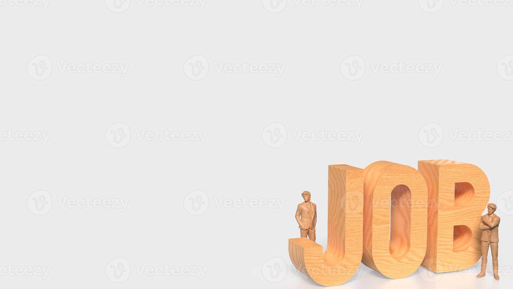 The Job Text for Business concept 3d rendering photo