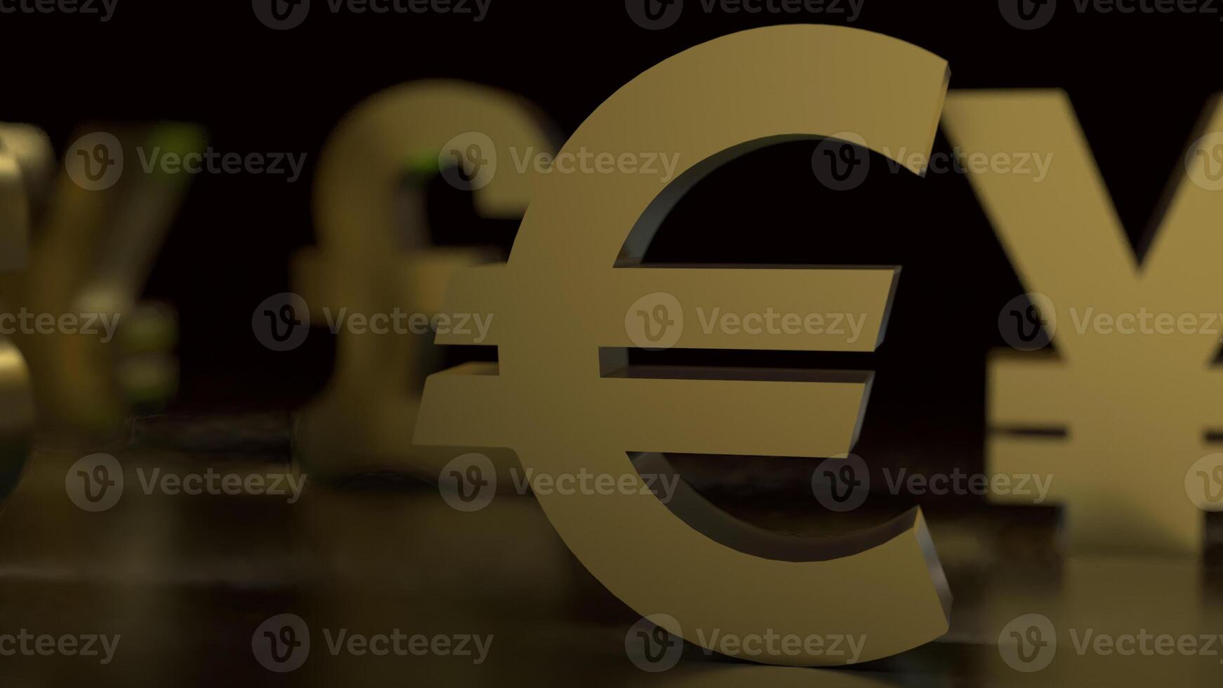 The euro symbol for Business concept 3d rendering. photo