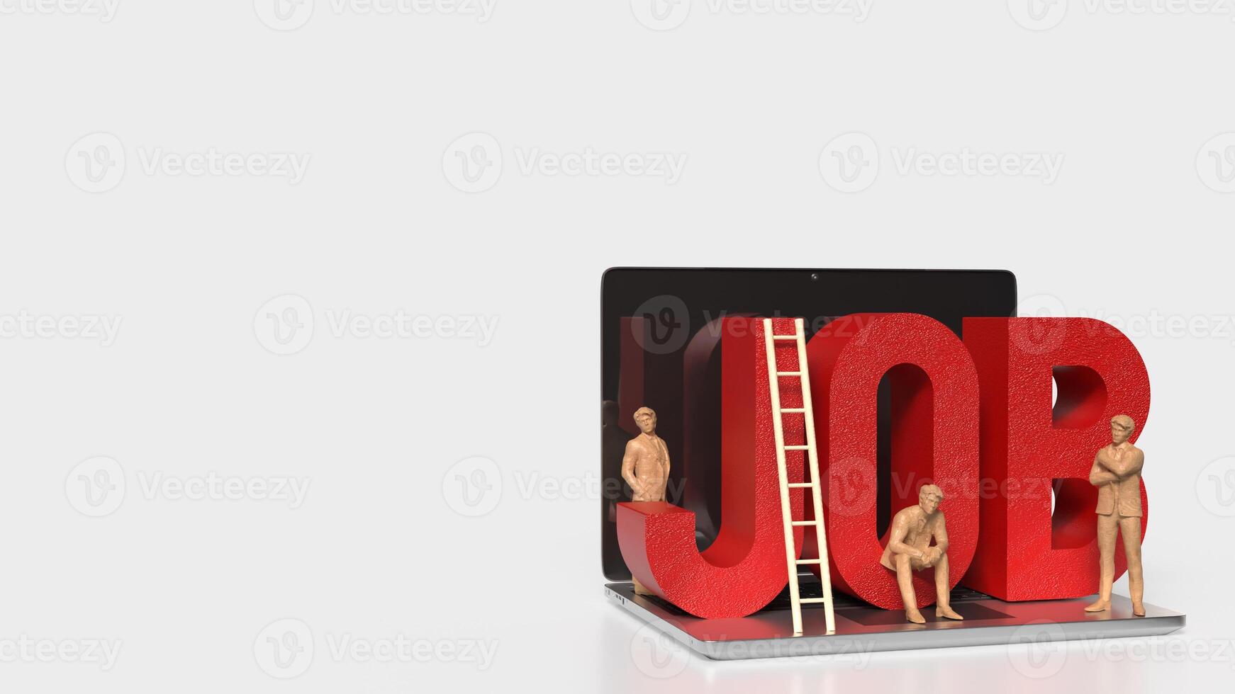 The Job Text for Business concept 3d rendering photo