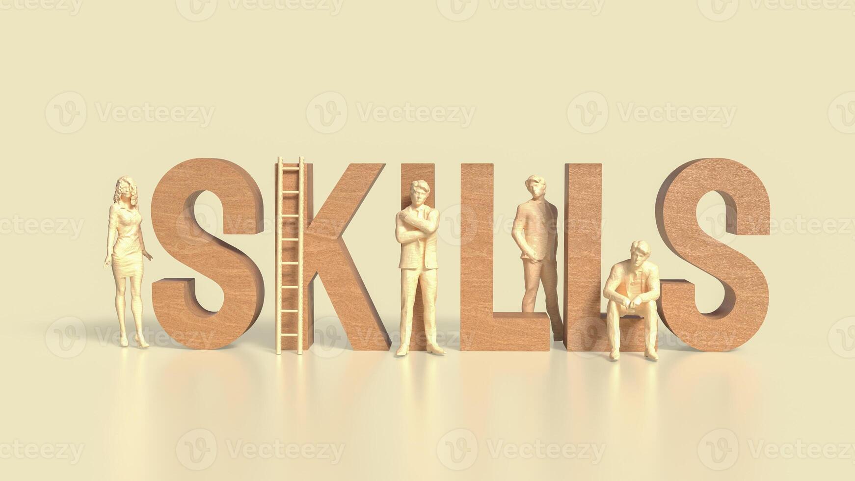 The skill text for Business concept 3d rendering. photo