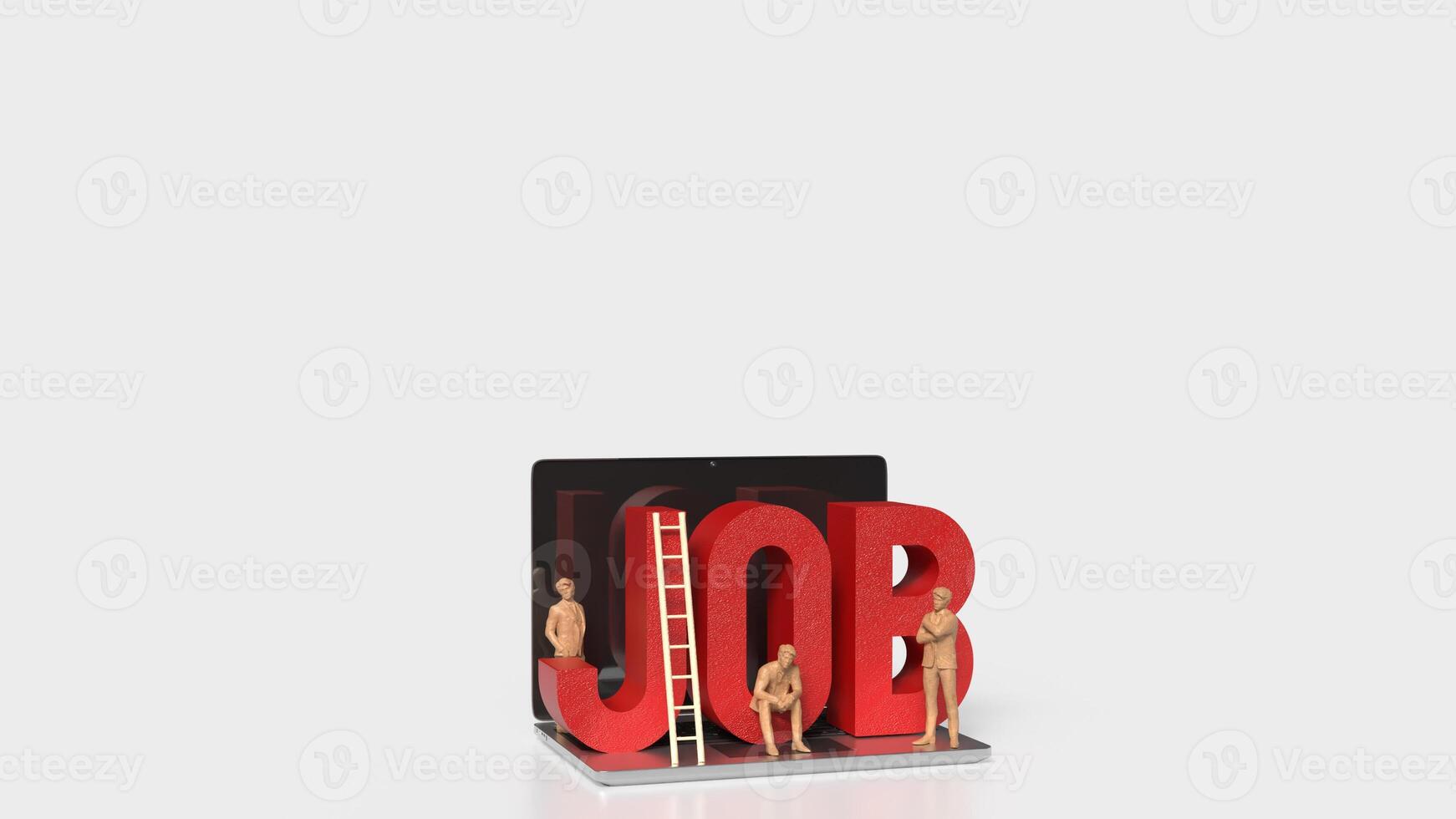 The Job Text for Business concept 3d rendering photo
