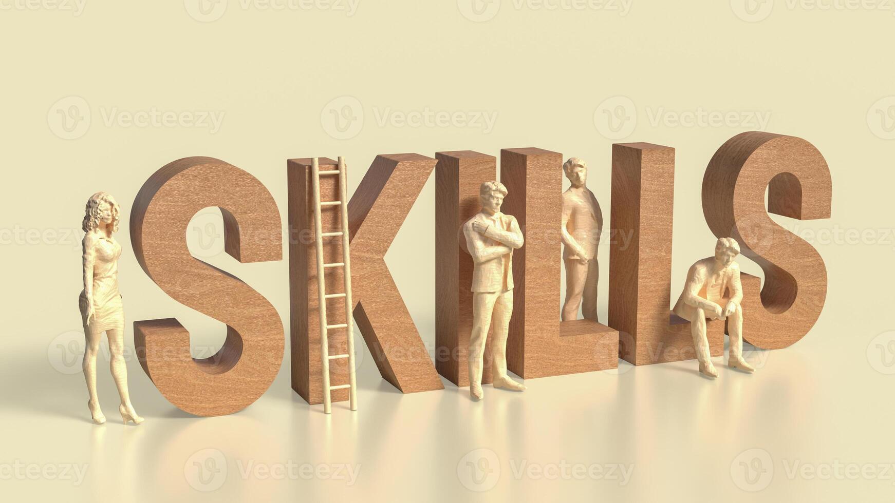 The skill text for Business concept 3d rendering. photo