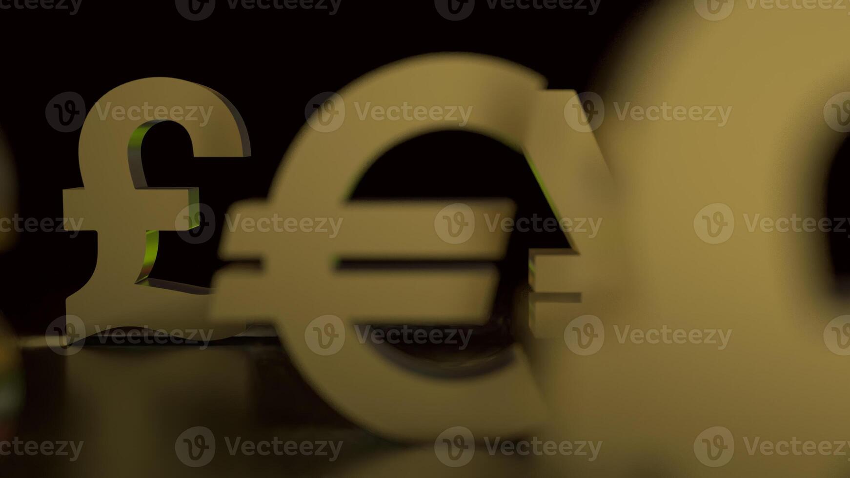 The pound symbol for Business concept 3d rendering. photo
