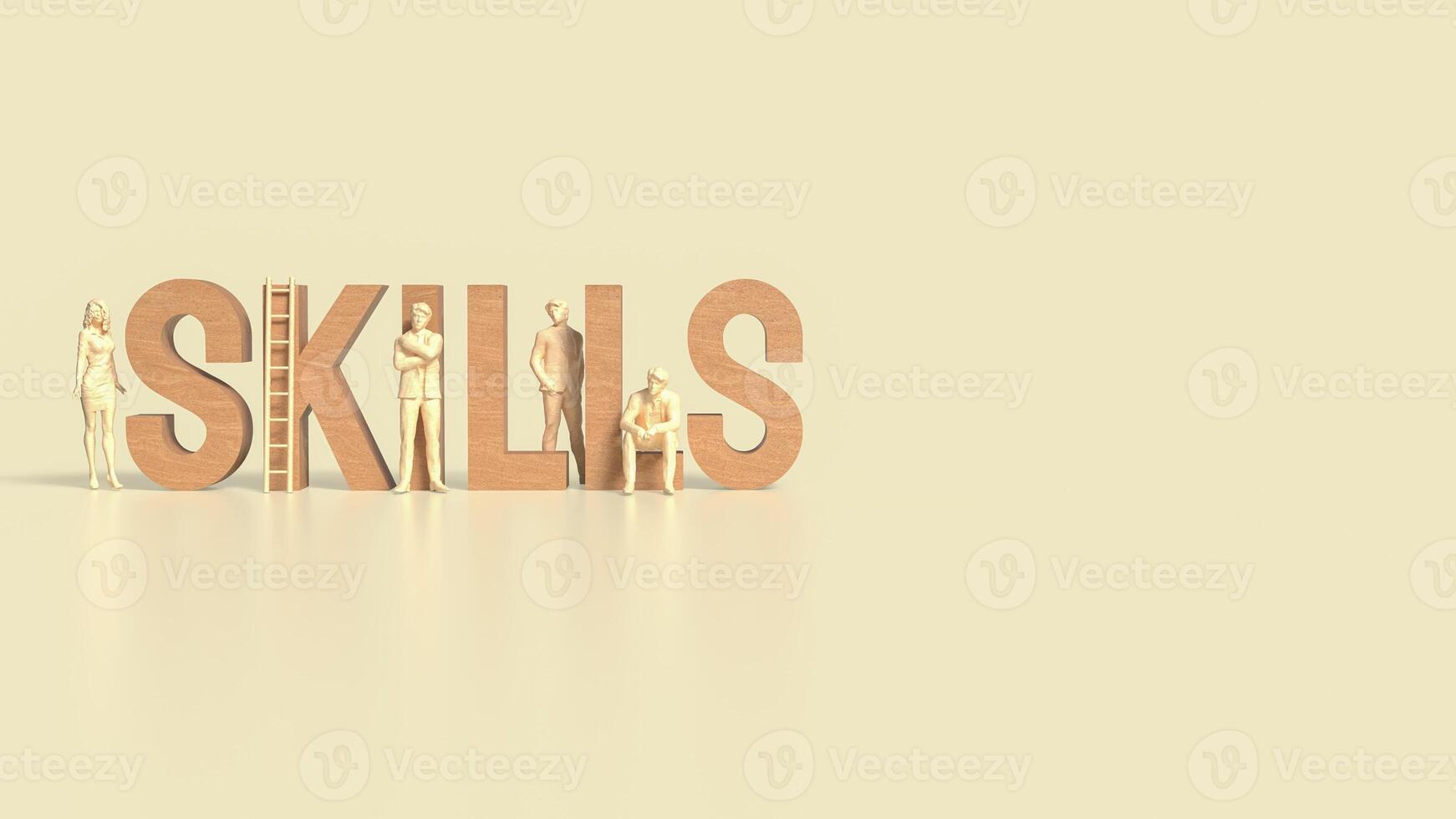 The skill text for Business concept 3d rendering. photo