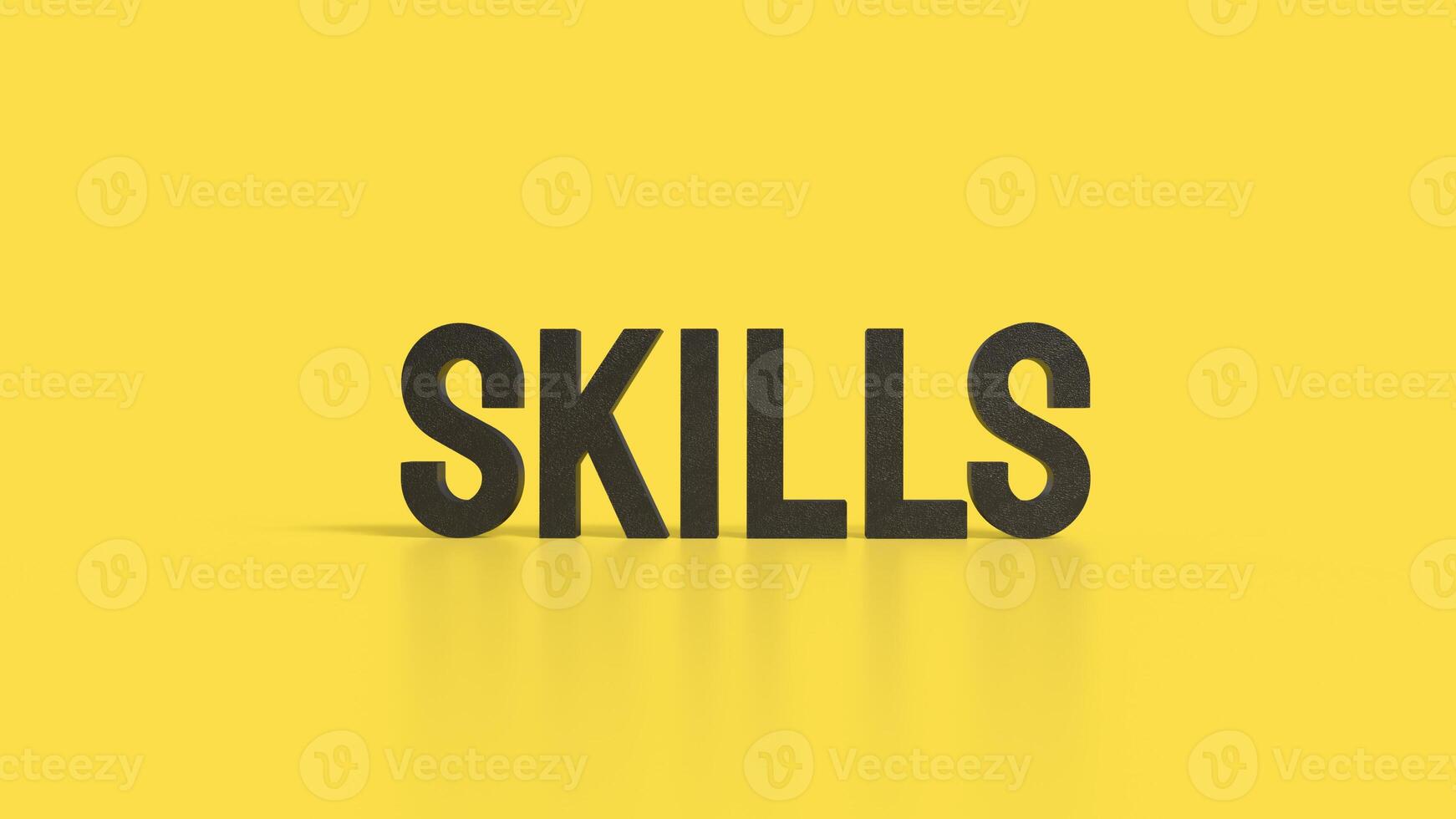 The skill text for Business concept 3d rendering. photo