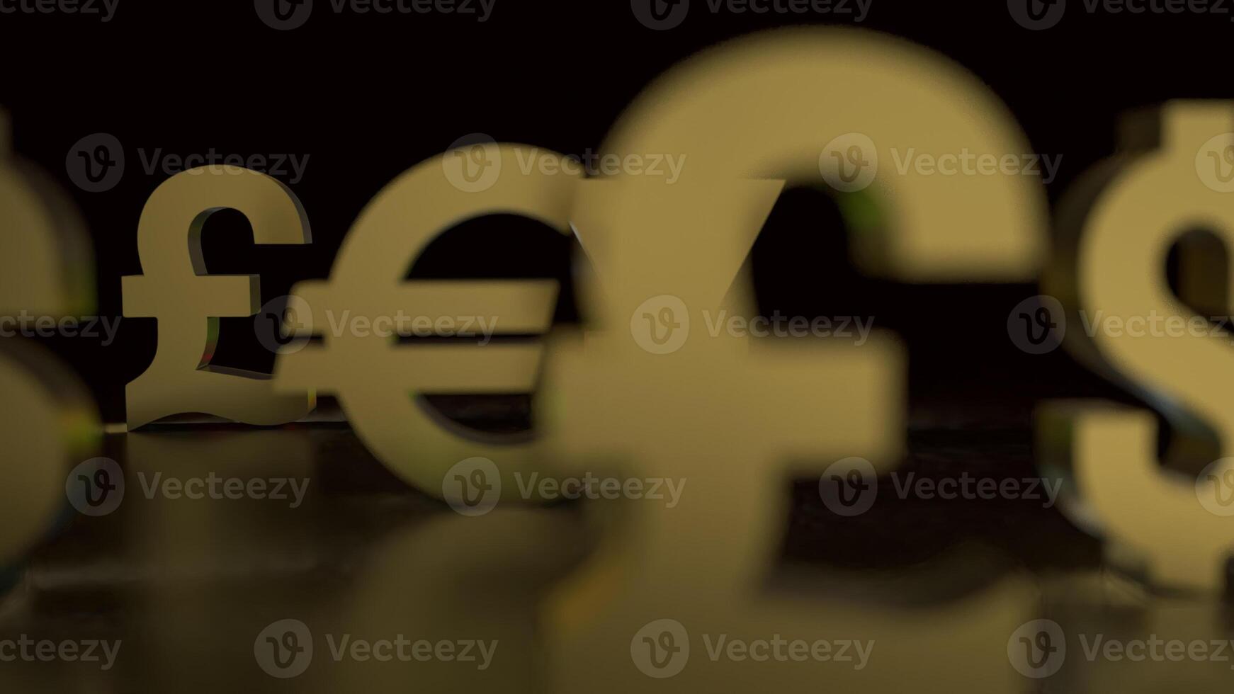 The pound symbol for Business concept 3d rendering. photo