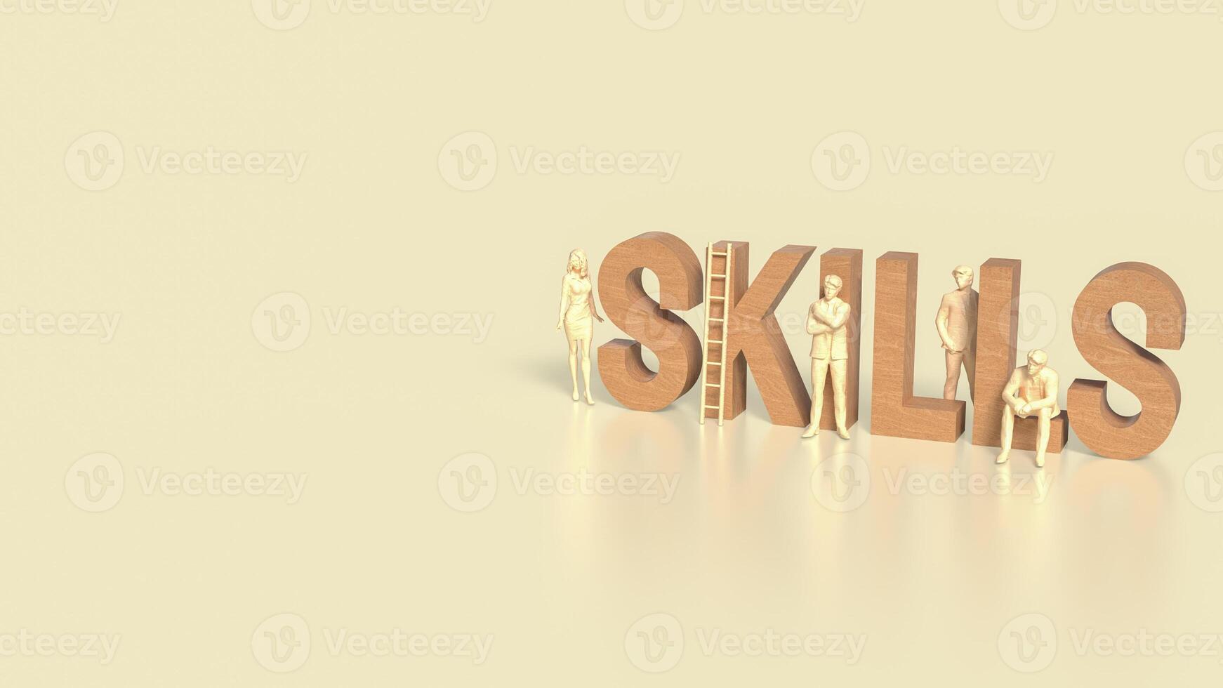 The skill text for Business concept 3d rendering. photo