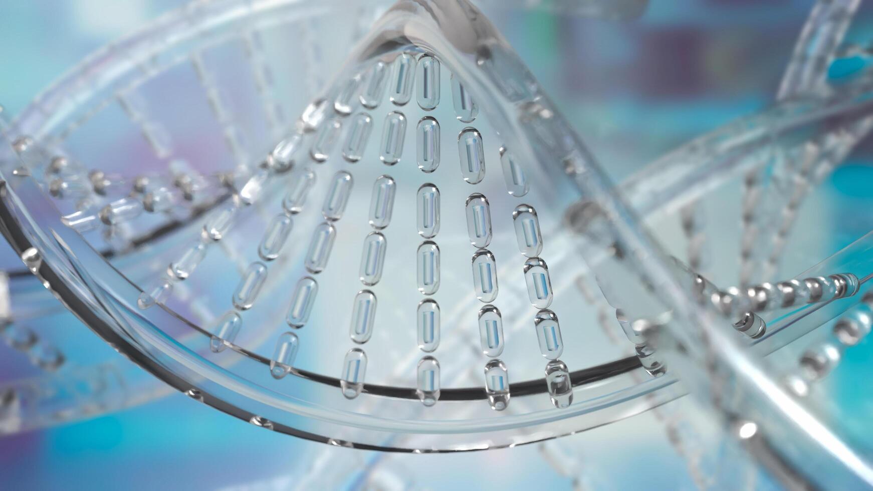 The crystal Dna for sci or medical concept 3d rendering. photo