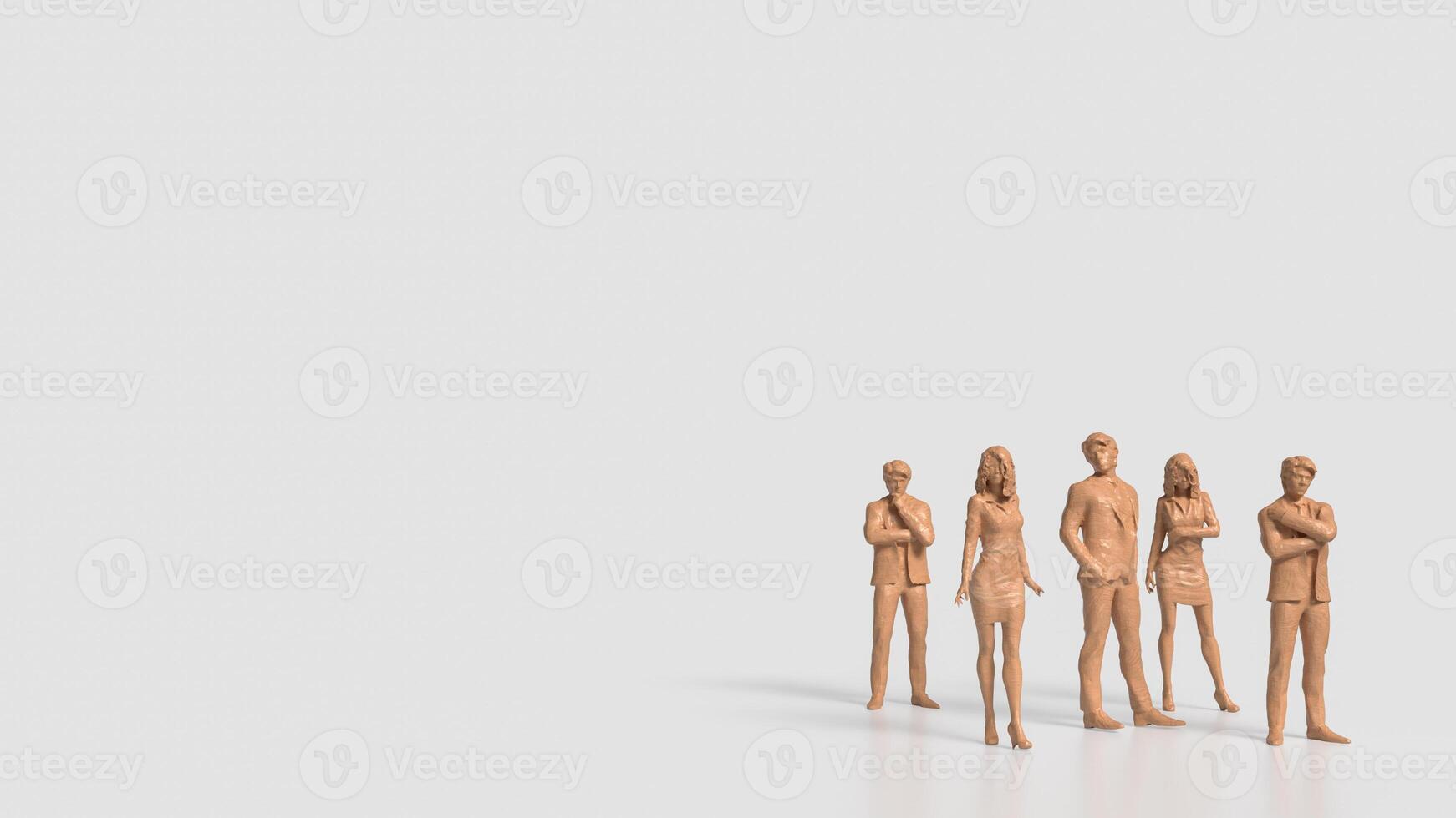 el negocio madera figura en blanco antecedentes 3d representación. foto