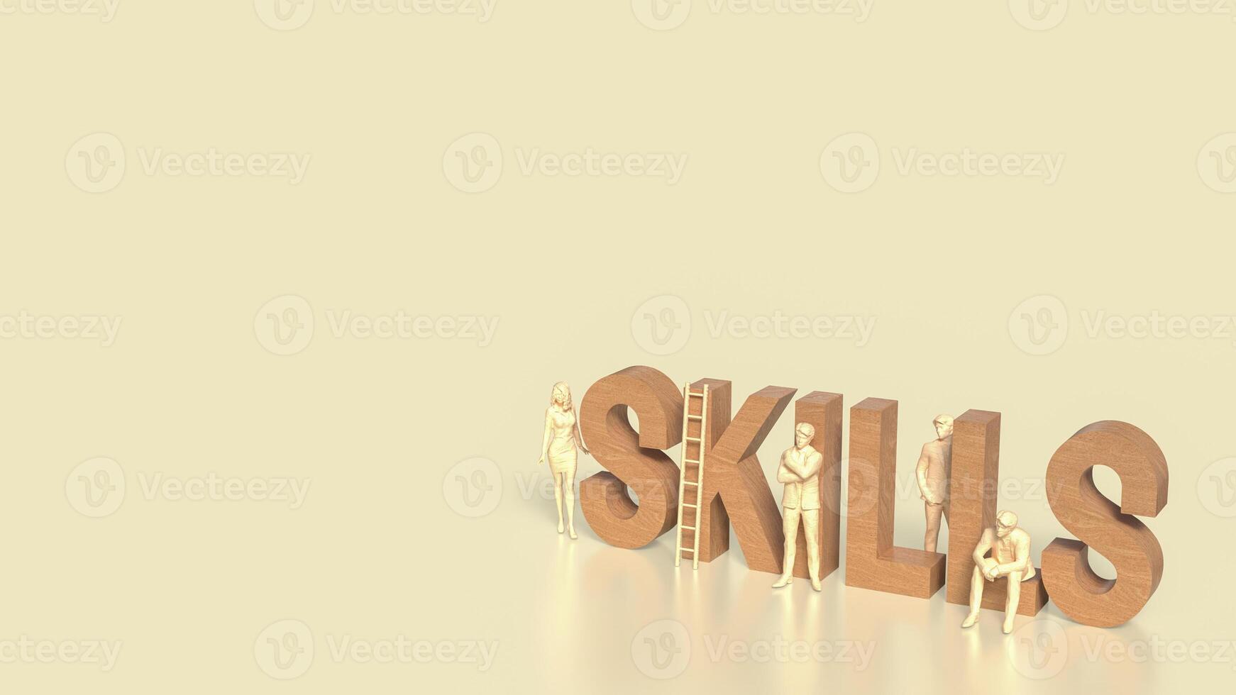 The skill text for Business concept 3d rendering. photo