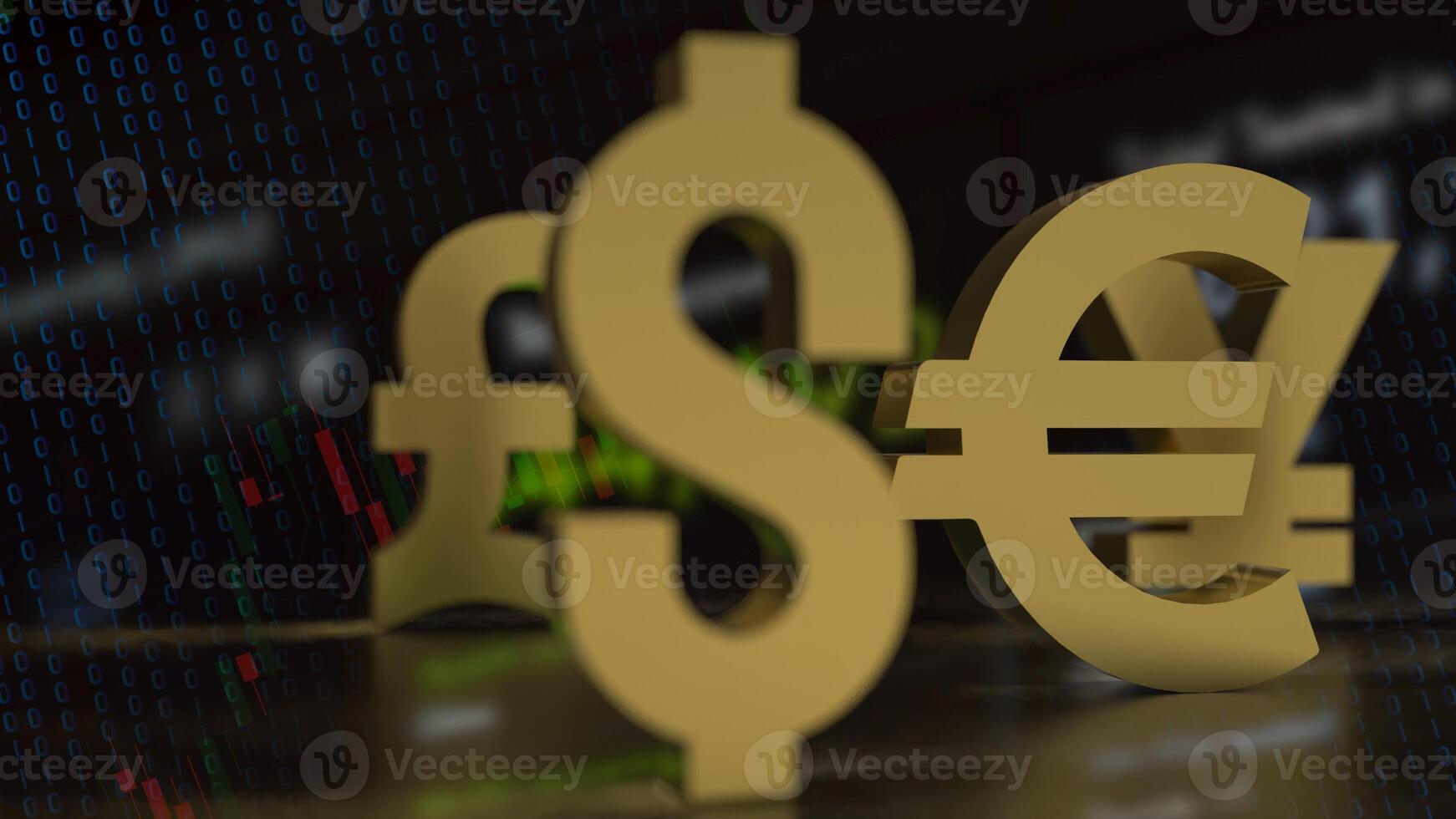 The euro symbol for Business concept 3d rendering. photo