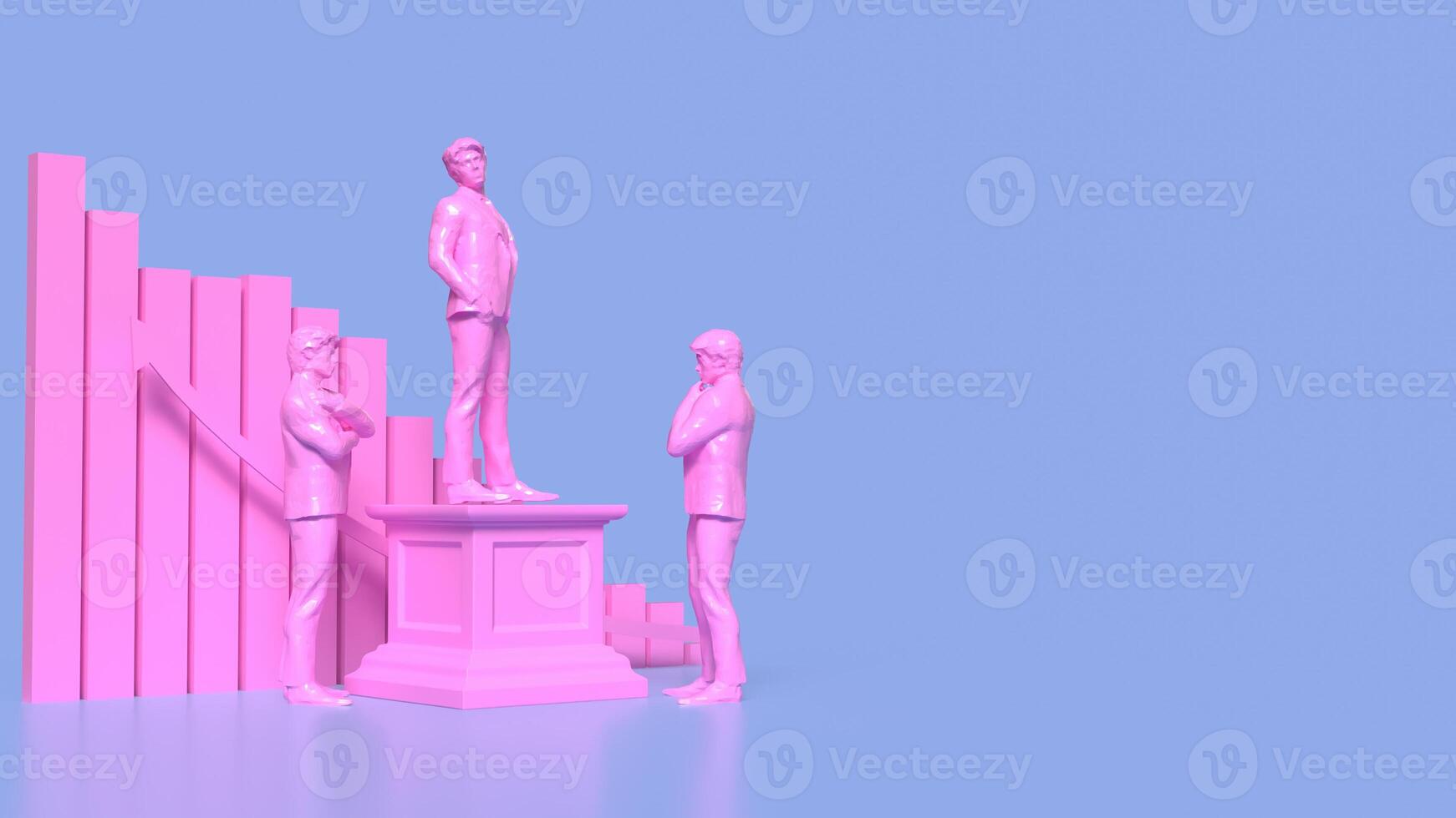 The man on podium for reader or vote concept 3d rendering. photo