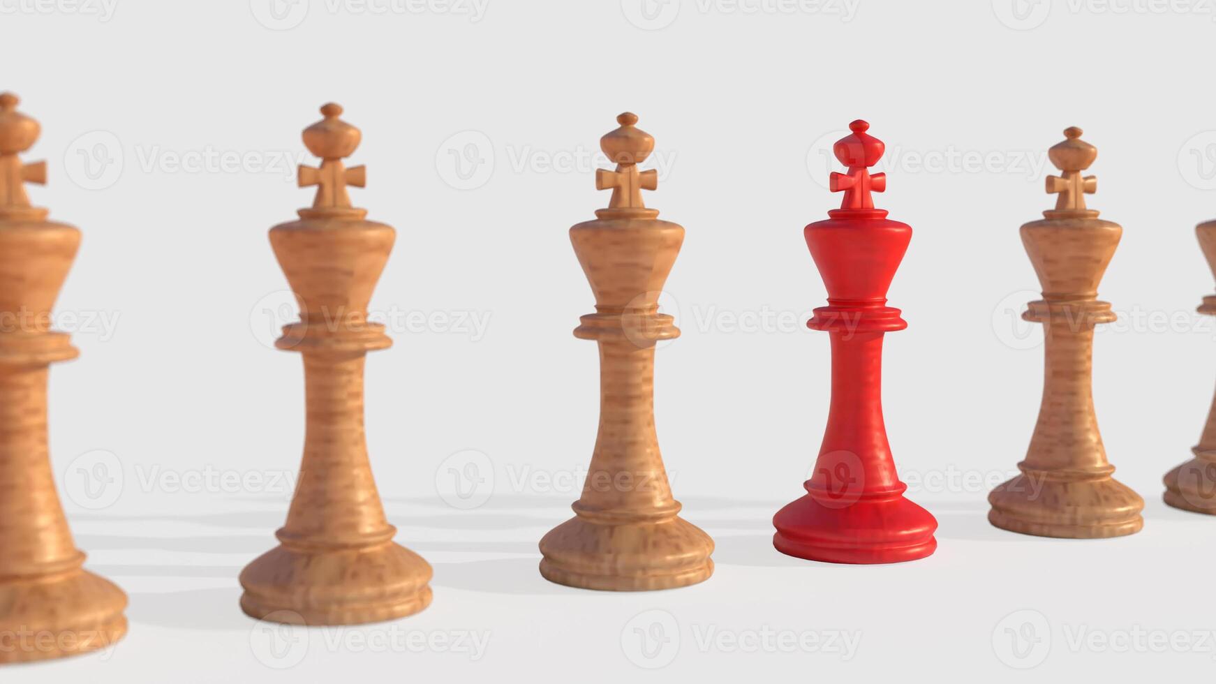 The Chess on white Background 3d rendering. photo