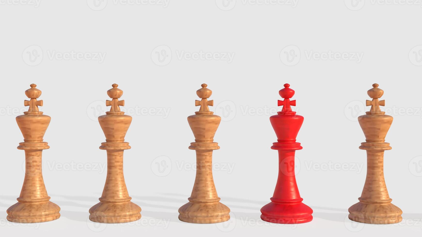 The Chess on white Background 3d rendering. photo