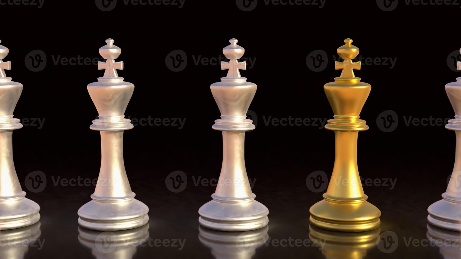 The Chess on Black Background 3d rendering. photo